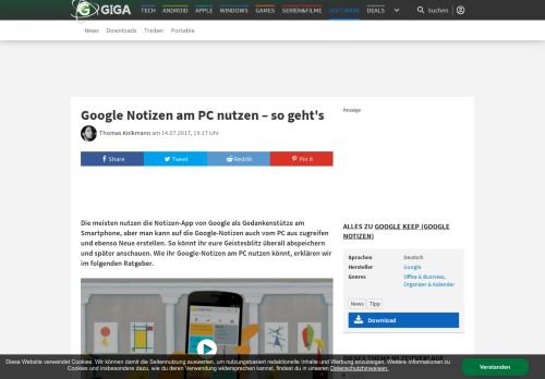 
                            6. Google Notizen am PC nutzen – so geht's – GIGA