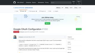 
                            1. Google OAuth Configuration · Issue #1850 · parse-community/parse ...
