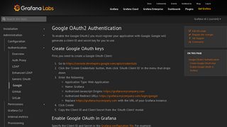 
                            6. Google OAuth2 Authentication | Grafana Documentation