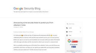 
                            10. Google Online Security Blog: Announcing some security treats to ...