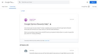 
                            9. Google Opinion Rewards Help? - Google Product Forums