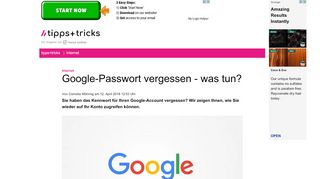 
                            9. Google-Passwort vergessen - was tun? - Heise