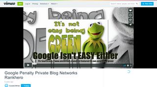 
                            8. Google Penalty Private Blog Networks Rankhero on Vimeo