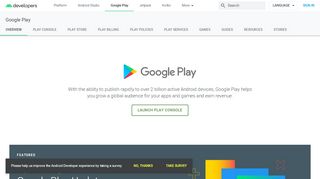 
                            2. Google Play - Android Developers