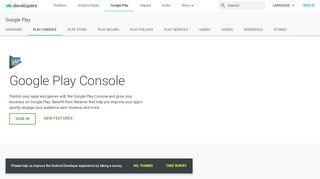 
                            2. Google Play Console - Android Developers