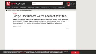 
                            8. Google Play Dienste wurde beendet | TippCenter