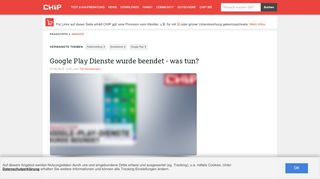 
                            10. Google Play Dienste wurde beendet - was tun? - CHIP