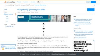 
                            5. Google Play game sign in failed - Stack Overflow