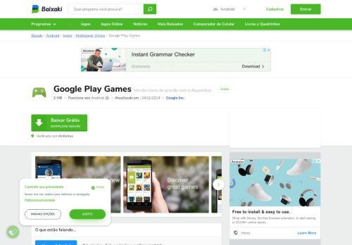
                            7. Google Play Games Download - Baixaki