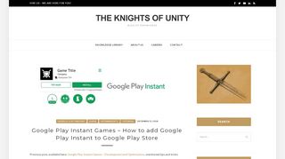
                            12. Google Play Instant Games - The Knights of Unity