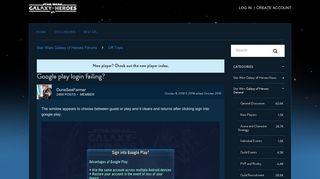 
                            8. Google play login failing? — Star Wars Galaxy of Heroes Forums