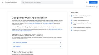 
                            3. Google Play Musik App einrichten - Google Support