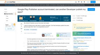 
                            10. Google Play Publisher account terminated, can another Developer ...