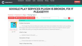 
                            9. Google Play Services plugin is broken, fix it please ...