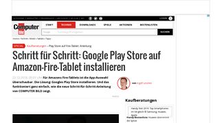 
                            2. Google Play Store auf Amazon-Fire-Tablet installieren - Computer Bild