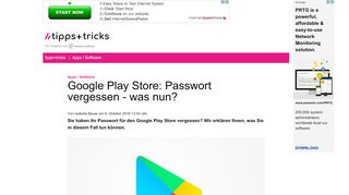
                            12. Google Play Store: Passwort vergessen - was nun? - Heise