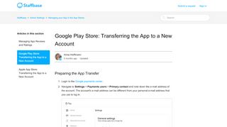 
                            13. Google Play Store: Transferring the App to a New Account  ...