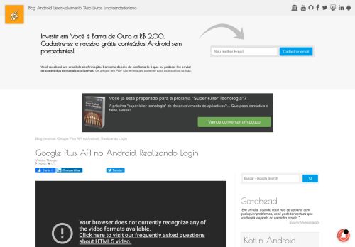 
                            11. Google Plus API no Android, Realizando Login - Thiengo [Calopsita]