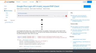 
                            6. Google Plus Login API Invalid_request PHP Client - Stack Overflow