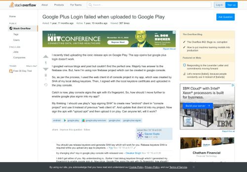 
                            8. Google Plus Login failed when uploaded to Google Play - Stack Overflow