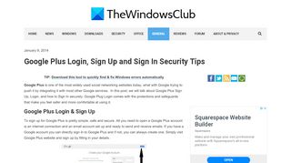 
                            10. Google Plus Login, Sign Up and Sign In Security Tips