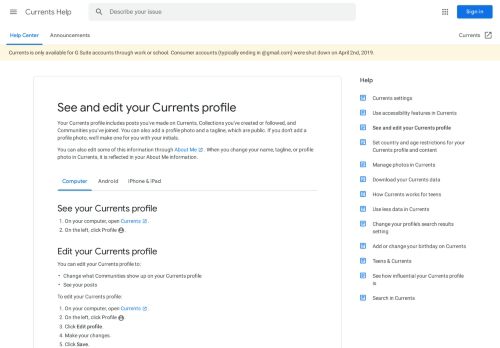 
                            5. Google+ Profil ansehen und bearbeiten - Computer ... - Google Support
