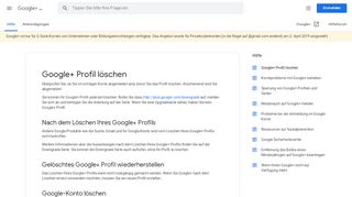 
                            12. Google+ Profil löschen - Google+ Hilfe - Google Support
