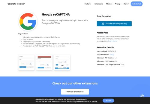 
                            11. Google reCAPTCHA | Ultimate Member