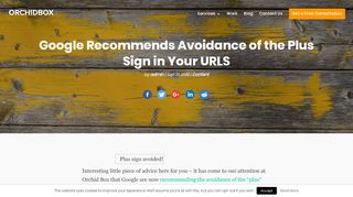 
                            2. Google Recommends Avoidance of the Plus Sign in Your URLS ...