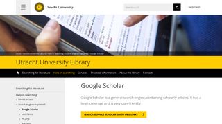 
                            11. Google Scholar - Utrecht University Library - Utrecht University