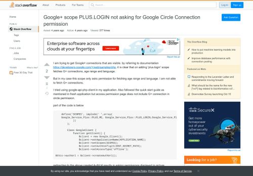 
                            12. Google+ scope PLUS.LOGIN not asking for Google Circle Connection ...