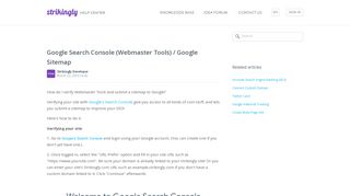 
                            11. Google Search Console (Webmaster Tools) / Google Sitemap ...
