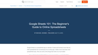 
                            12. Google Sheets 101: The Beginner's Guide to Online Spreadsheets ...
