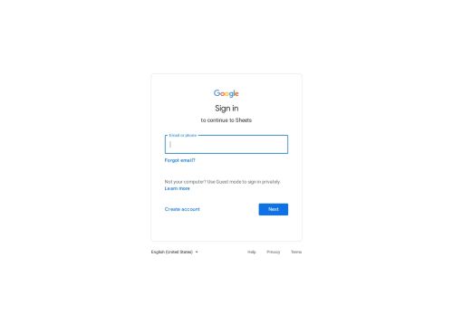 
                            4. Google Sheets: Sign-in