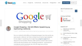 
                            13. Google Shopping: Opsætning og Optimering i AdWords | Geniads
