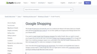 
                            6. Google Shopping · Shopify Help Center