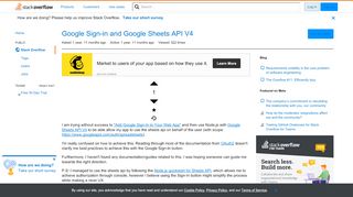 
                            7. Google Sign-in and Google Sheets API V4 - Stack Overflow