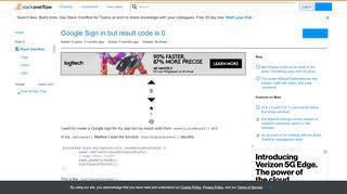
                            4. Google Sign in but result code is 0 - Stack Overflow