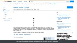 
                            6. Google sign in - Flutter - Stack Overflow