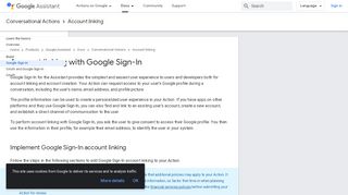 
                            1. Google Sign-In for the Assistant - Google Developers