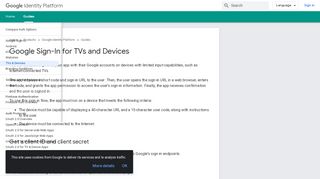 
                            4. Google Sign-In for TVs and Devices | Google Identity Platform | Google ...