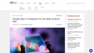 
                            7. Google Sign-In Integration for the eBay Android App - eBay Inc.