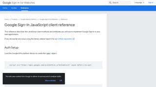 
                            2. Google Sign-In JavaScript client reference | Google Sign-In for ...