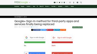 
                            9. Google+ Sign-In method for third-party apps and services finally being ...