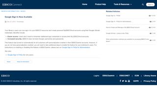 
                            2. Google Sign In Now Available - EBSCO Connect