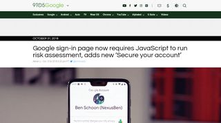 
                            11. Google sign-in page now requires JavaScript for risk assessment ...