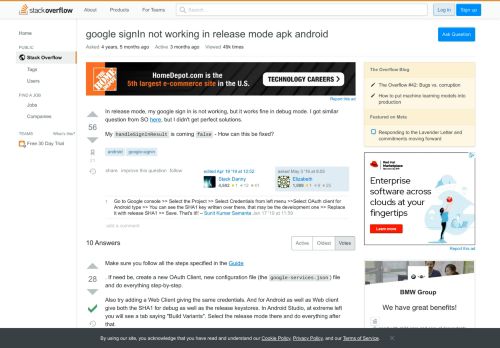
                            1. google signIn not working in release mode apk android - Stack Overflow