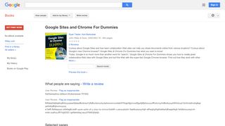 
                            7. Google Sites and Chrome For Dummies
