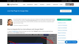 
                            11. Google Sites Live Chat - MyLiveChat