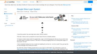 
                            7. Google Sites Login System - Stack Overflow